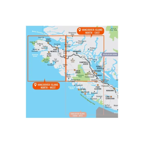Backroad Maps - Folded Waterproof Adventure Maps Vancouver Island North area covered