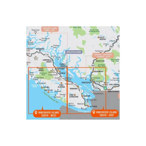 Backroad Maps - Folded Waterproof Adventure Maps Vancouver Island South area covered