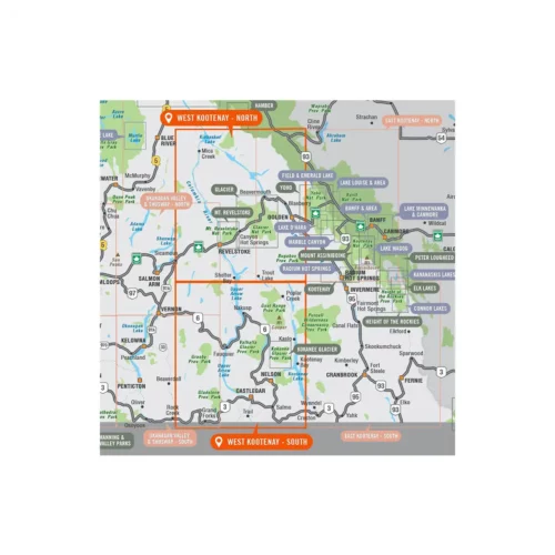 Backroad Maps - Folded Waterproof Adventure Maps West Kootenay area covered