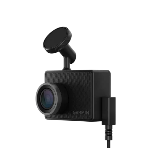 Garmin Dash Cam 47 with mount and cord going down
