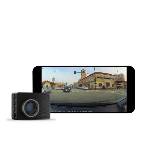 Garmin Dash Cam 47 with smartphone and app