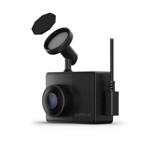 Garmin Dash Cam 67W with mount and power cord up