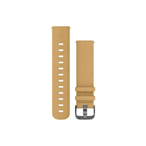 Garmin Quick Release Bands (20mm) - Tan Suede with Slate Hardware
