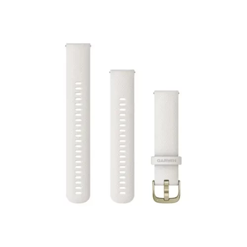 Garmin Quick Release Bands (20mm) - Ivory Silicone with Cream Gold Hardware