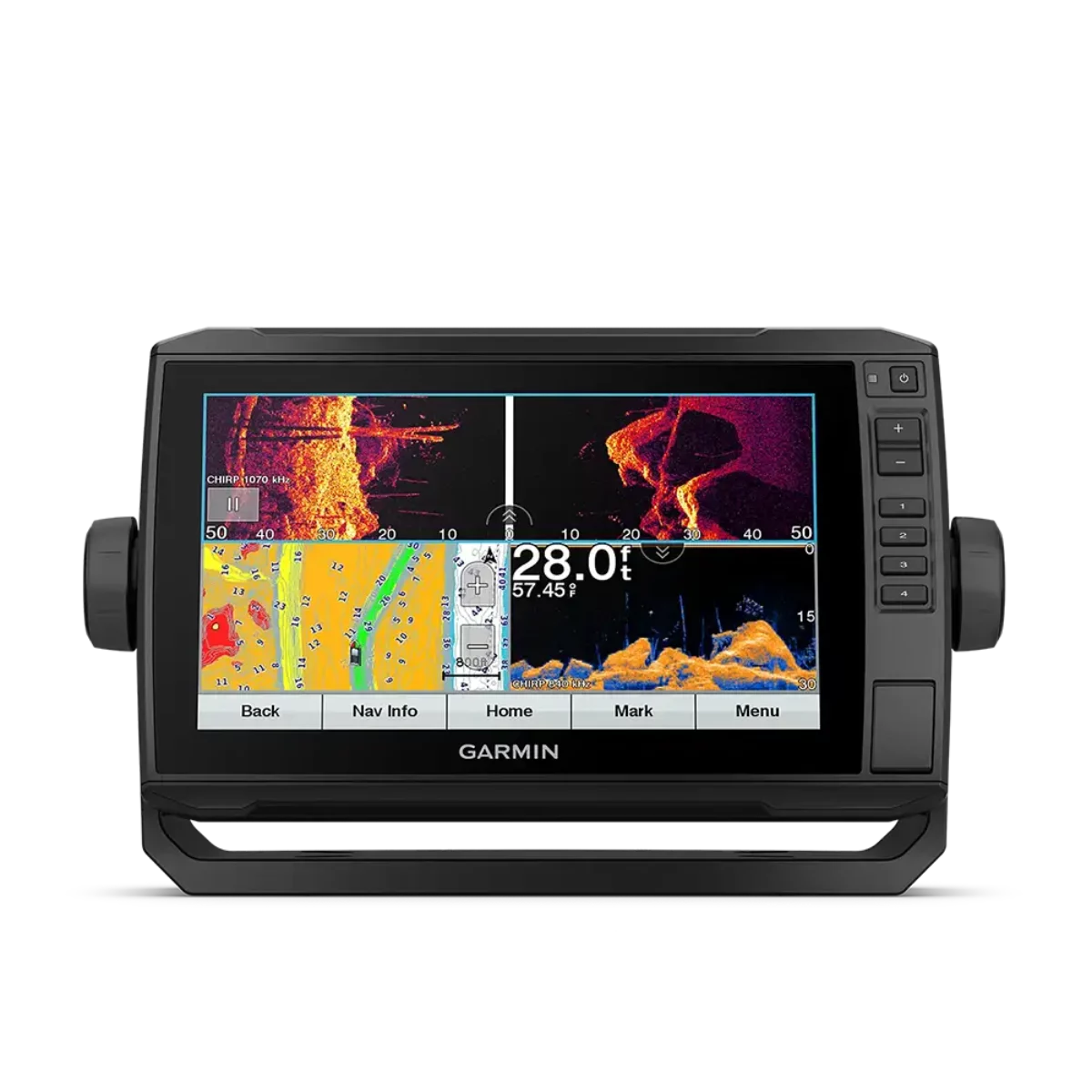 Garmin ECHOMAP Fish Finder UHD 95sv with GT56UHD-TM with 4 split screens