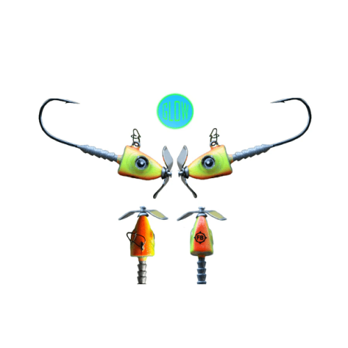 Frostbite 1/16 Headspinner Propeller Jig - 2 Pack - Citrus Snack