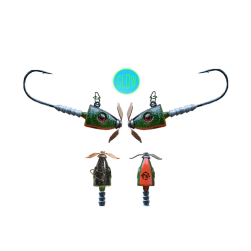 Frostbite 1/16 Headspinner Propeller Jig - 2 Pack - Perch