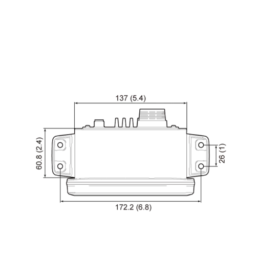 ICOM CT-M500 rear dimensions