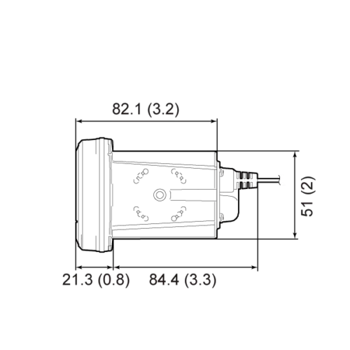ICOM CT-M500 side dimensions