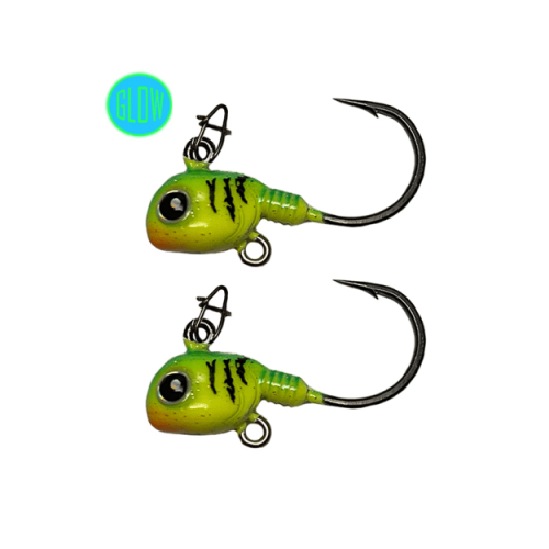 Frostbite 5/16 Pure Tungsten Meathead Live Bait Jig - 2 Pack - Firetiger