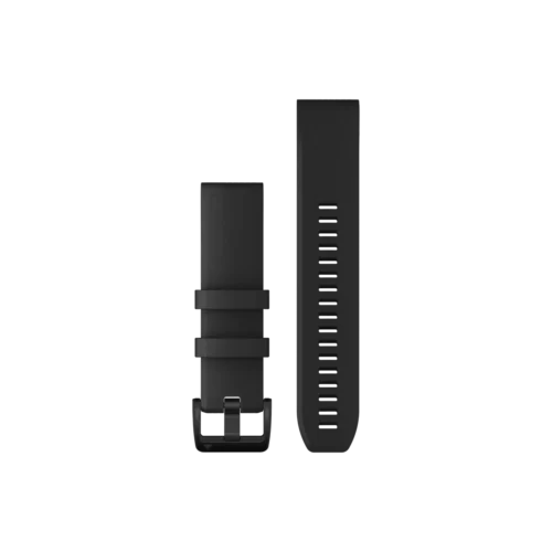 Garmin QuickFit 22 Watch Bands - Black with Black Stainless Steel Hardware