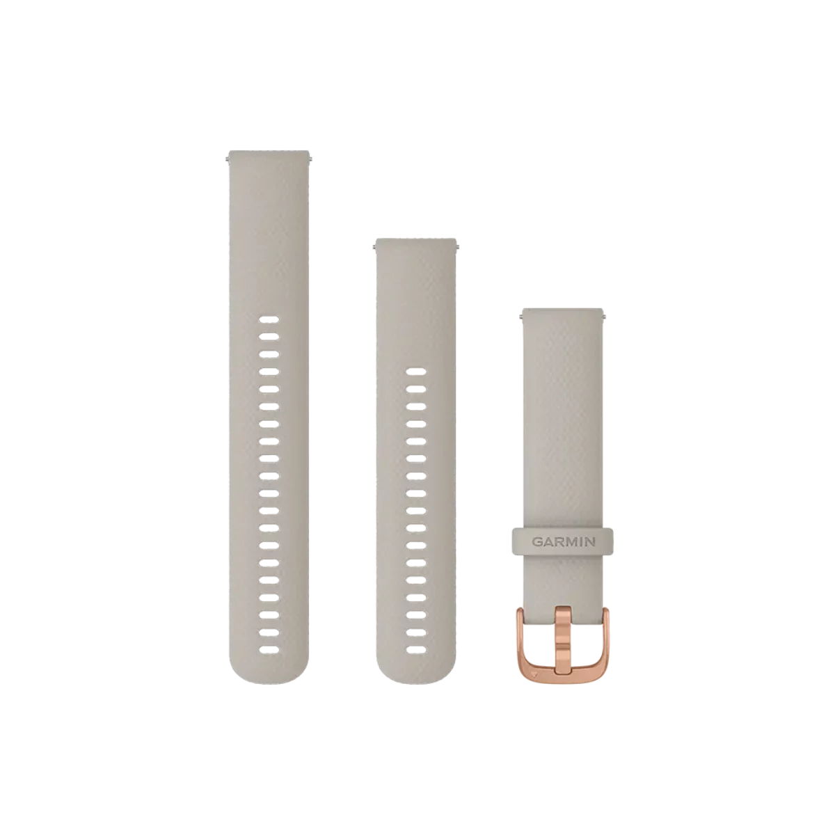 Garmin Quick Release Bands (20mm) - light sand with rose gold hardware