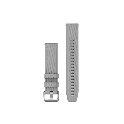 Garmin Quick Release Bands (20mm) - Powder Gray Silicone with Stainless Steel Hardware