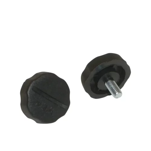 Workman KN5P 5mm Black Plastic Radio Bracket Knobs